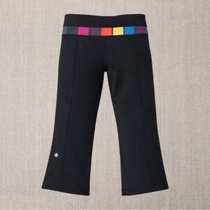 Lululemon Groove Crop Capris - Black With Colourful Block Pattern